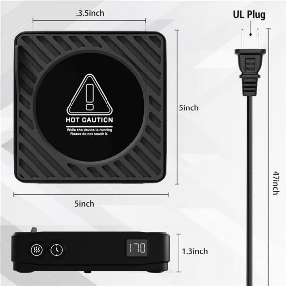 Coffee Mug Warmer with Auto Off Timer, Coffee Cup Warmer for Desk - Picture 5 of 7